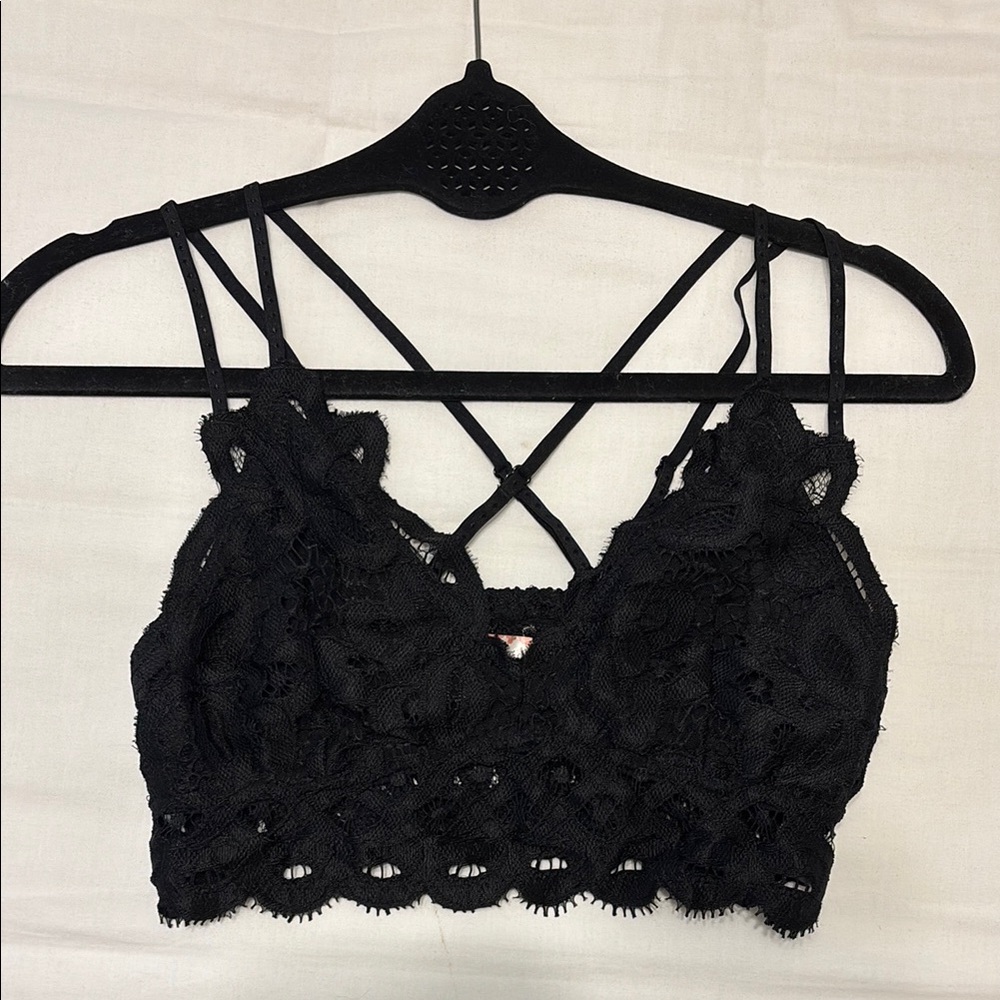 Altar'd State Elegant Black Lace Top